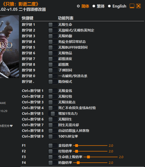 图片[1]-只狼：影逝二度-Sekiro：Shadows Die Twice-多功能辅助修改器-Steam专用-游社区官方网站